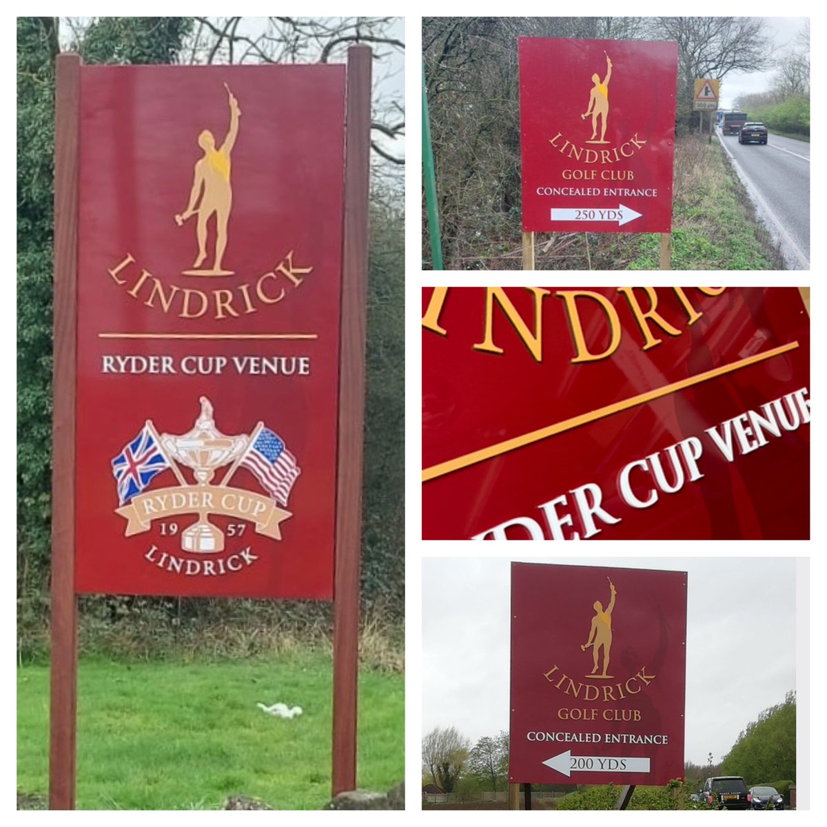 Lovely new signs with fret cut lettering and logos supplied and fitted for @LindrickGC 👌🏻 Not a bad place🏌️‍♀️⛳️😉