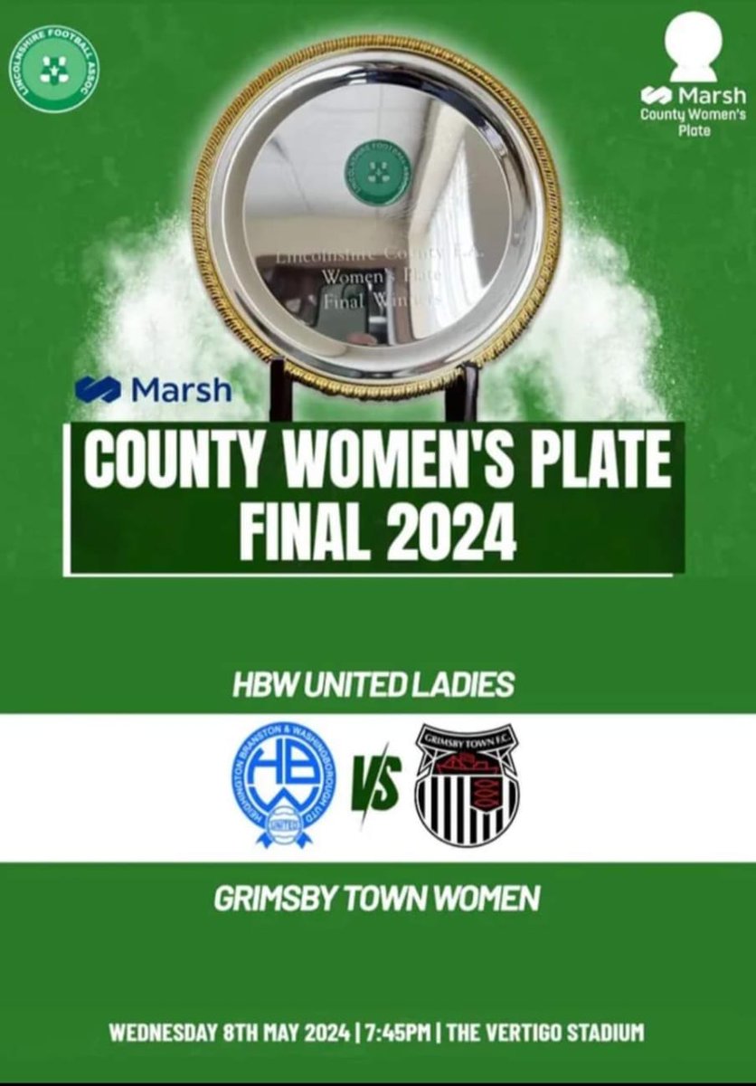 🎫 Tickets are available for our County Women's Plate final against HBW United Ladies! ⬇️ Click below to buy now! lincolnshirefa.eventcube.io/events/57425/m… #GTFC