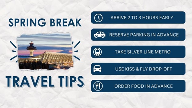 Travel with confidence and make your spring travels through the airport easier by following the tips below.