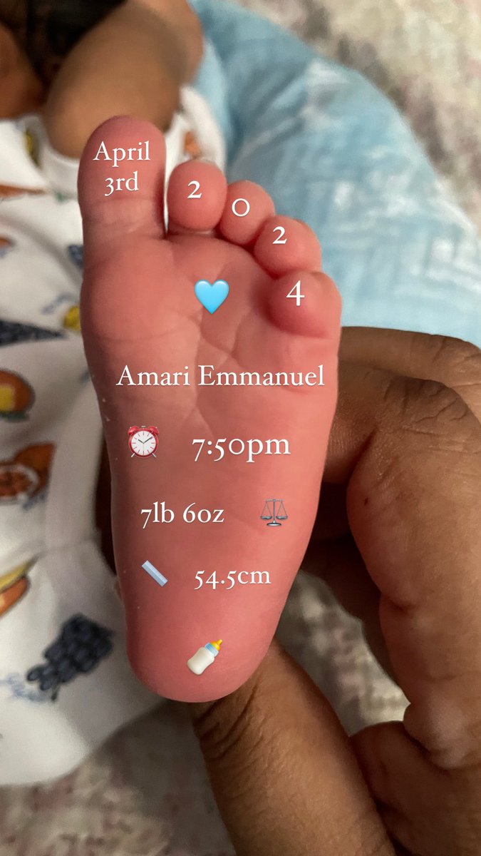 A week ago on April 3rd my son was born. Amari Emmanuel you are my biggest and best blessing ever. I love you deeply. Thank you for allowing me to be your mom. I’m going to try my hardest to give you everything and more in this world 🩵