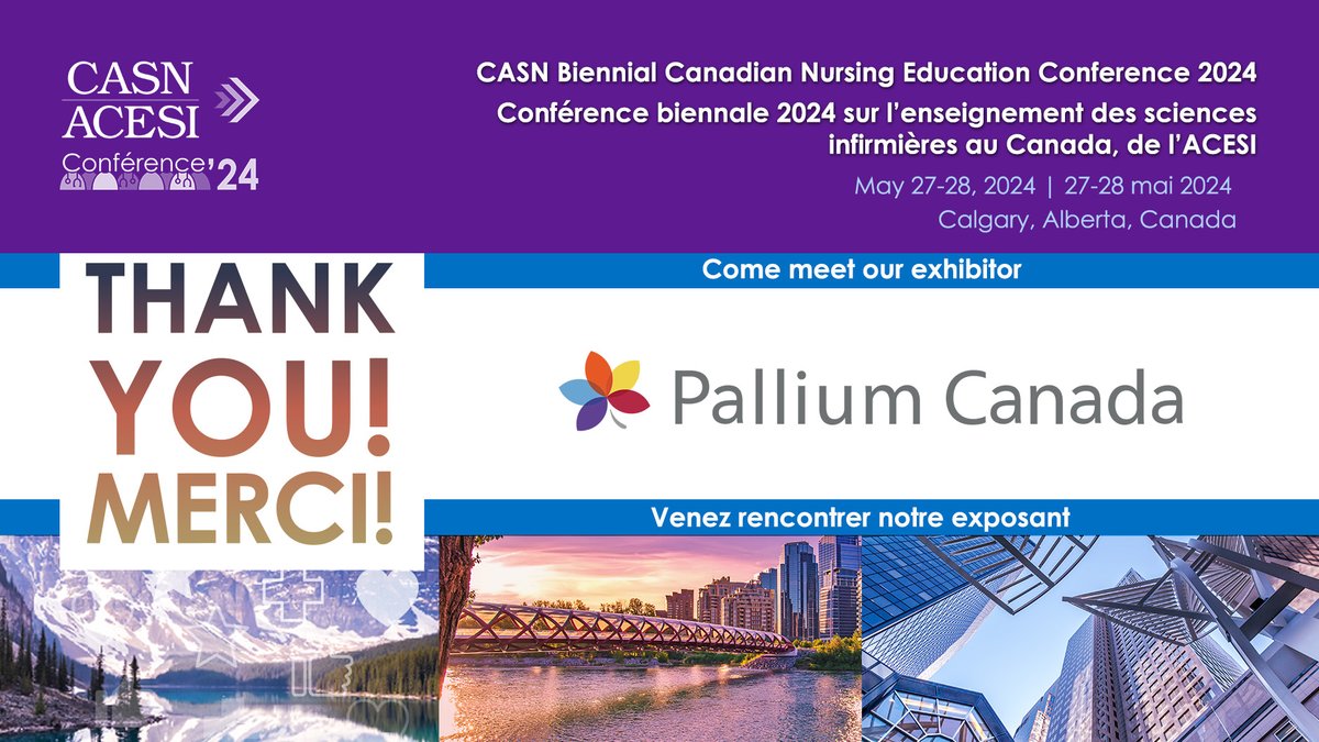 Meet @PalliumCanada, a confirmed exhibitor at the CASN Biennial Canadian Nursing Education Conference 2024. | Venez rencontrer un exposant confirmé lors de la Conférence biennale sur l’enseignement des sciences infirmières au Canada. bit.ly/3ZYq9D1 #CASNConference2024