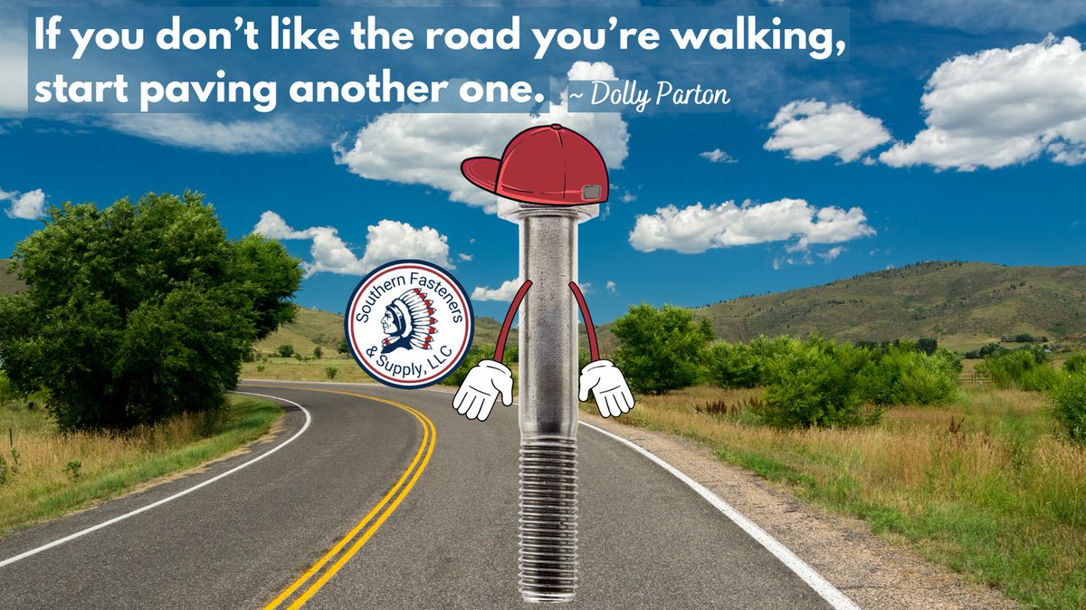 A good quote that covers every aspect of our lives. From big changes to little ones, sometimes you've just gotta make your own road. #southernfasteners #nutsandbolts #fasteners #WordsofWisdomWednesday #happywednesday #change