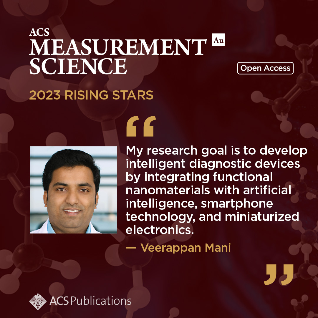 Meet Prof. Veerappan Mani @Veera678 @SensorsLabKaust @KaustResearch, a 🌟2023 ACS Measurement Science Au Rising Star 🌟 Check out Veerappan's work here 👉 go.acs.org/8Qs