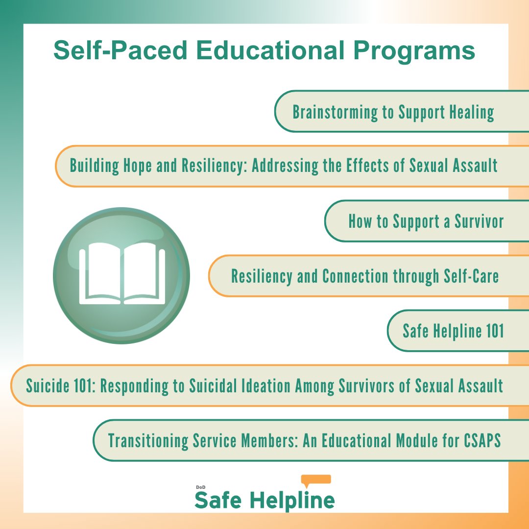 For everyone in the DoD impacted by sexual assault, offering empathy and understanding can make a profound impact. Safe Helpline's self-paced education programs provide valuable resources for learning how to effectively provide support. safehelpline.org/info-for-frien…