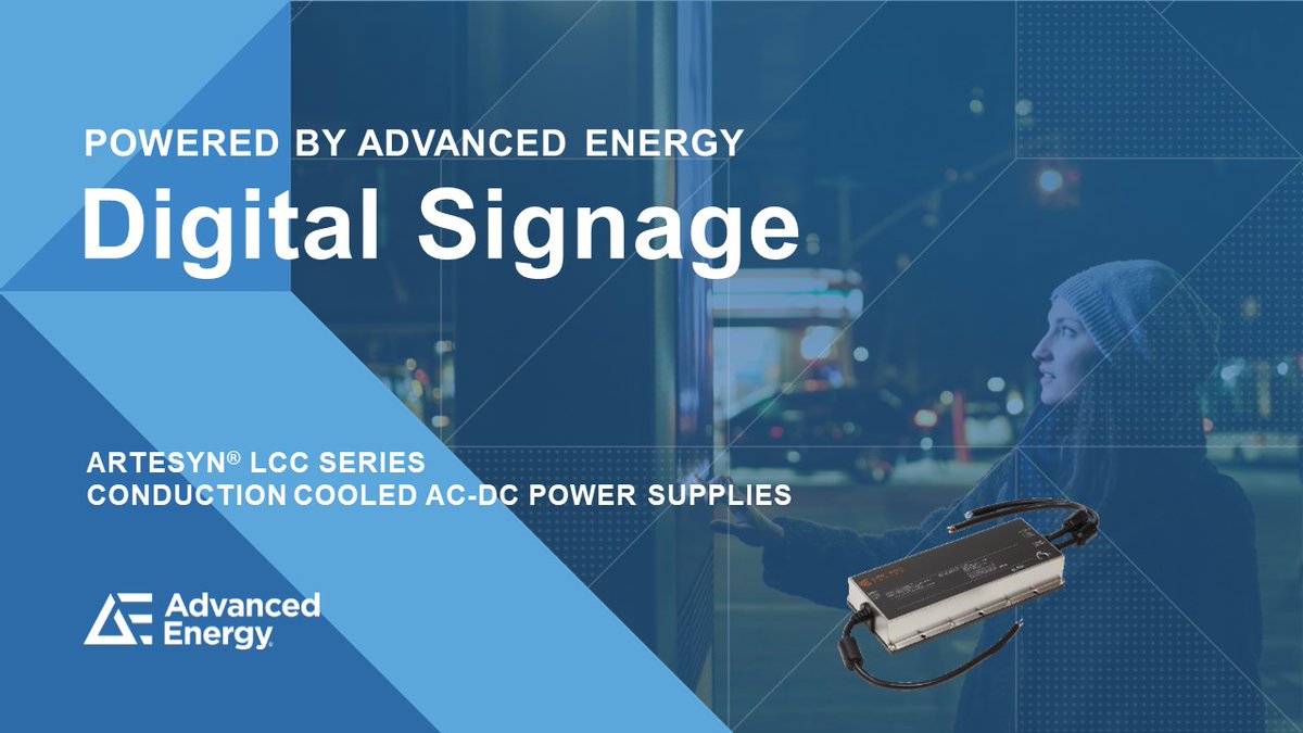 #PoweredByAE: Outdoor digital advertising billboards powered by Artesyn® LCC600 and LCC250 #powersupplies take advantage of reliability, robustness, fanless operation and digital communication. Learn more bit.ly/43egkCm.