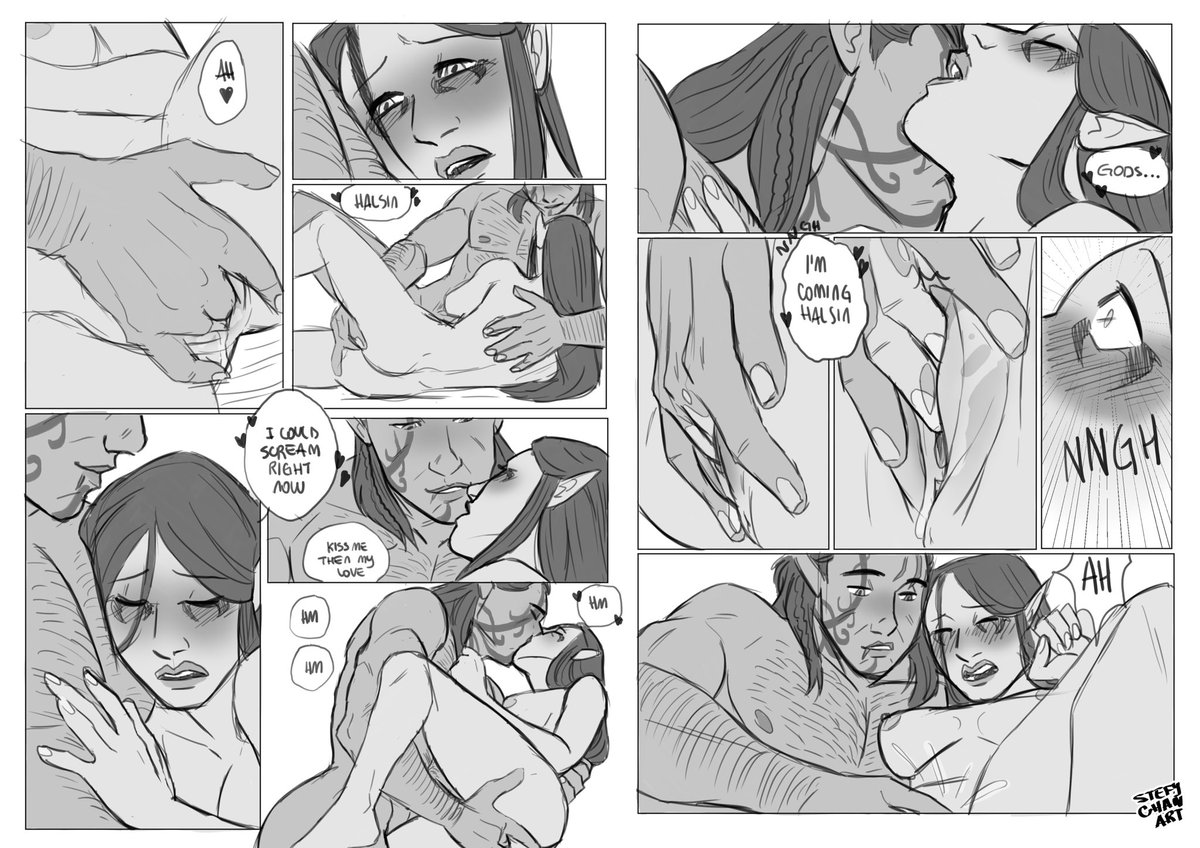 chan_stefy's tweet photo. Is it that time of the season? I really think so, they need to satisfy certain pleasures (as if they didn't already do this every night) 😏👌🏻🍆

#sketchart #Halsin #BG3fanart #baldursgate3fanart #nsfw #sketching #bg3nsfw https://t.co/FuN3Gz739V