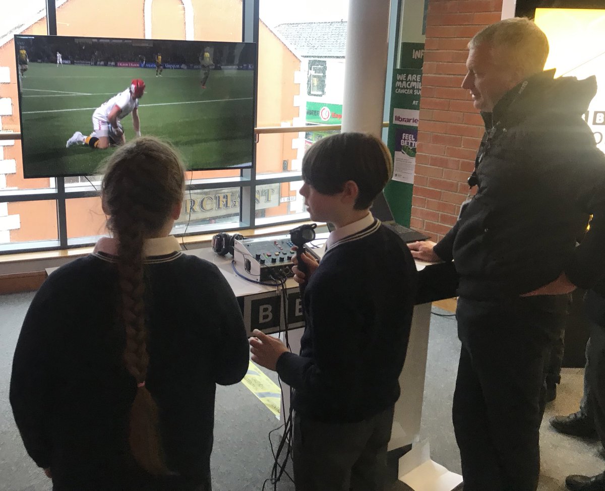 stcolmcilleps's tweet photo. Mrs Kane’s P6 class had an amazing morning @LibrariesNI Ballymena at the @BBCnireland interactive exhibition. They got tips from @BBCSPORTNI  @TaggartJoel on sports commentary and got to participate in a radio drama. Thank you to Michelle for the invite. #bbccomestotown https://t.co/MeVYxuF2Oy