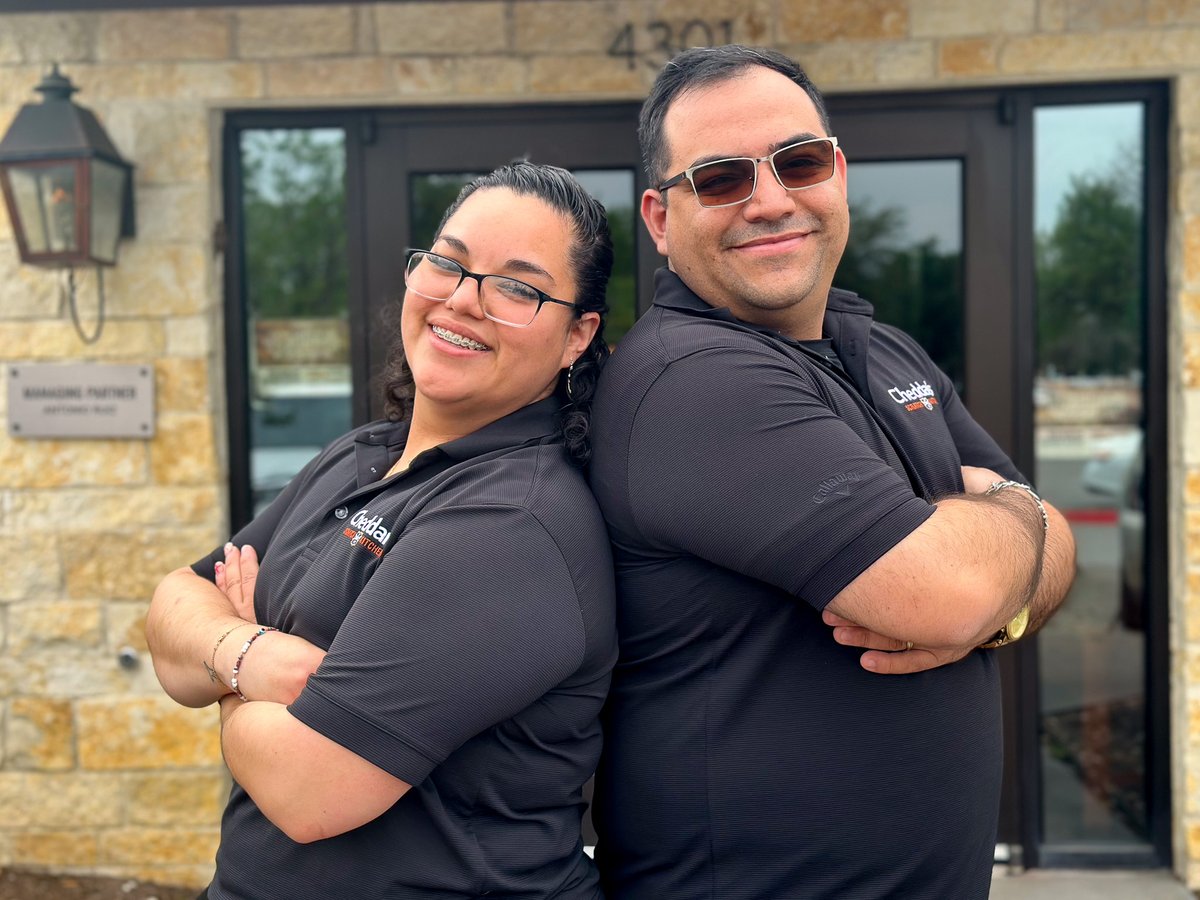 Karina and her brother, Antonio, started at the same #TeamCheddars location. Now, he's a Managing Partner in Austin, TX, and she's a Manager in Selma, TX. It's great to see they've got each other's back no matter where they are. 🫶