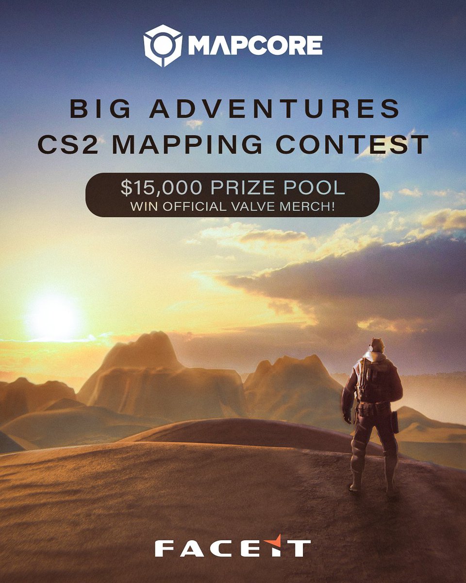 Community map designers, it's your time to shine! 🌟 We've joined forces with @Mapcore once again to bring you the 'Big Adventures' mapping contest 🌍 Unleash your creativity, compete for $15,000, and win official Valve merch. Let's see what worlds you'll create! 🗺️✨