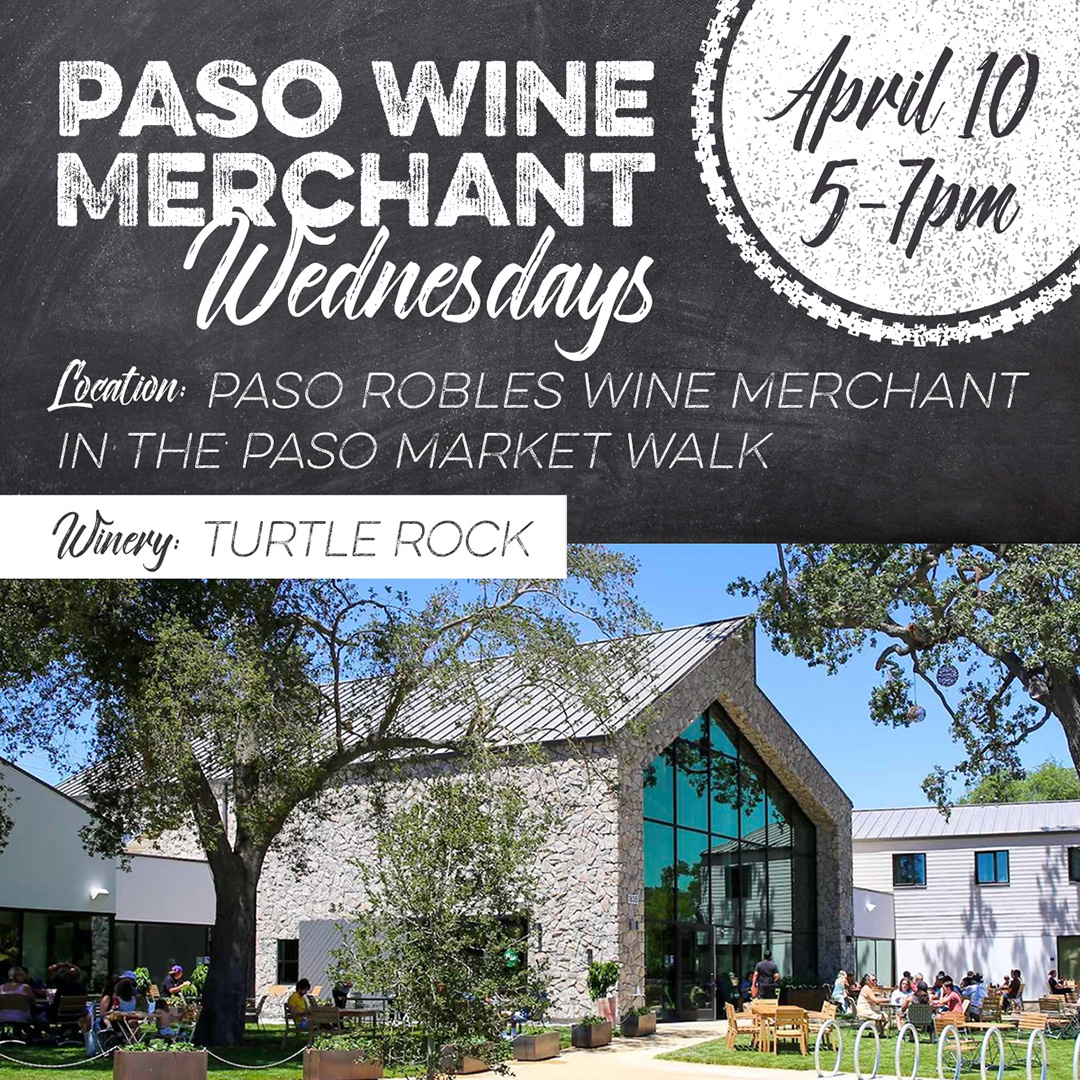 Tonight's Paso Wine Merchant Wednesday is a special one! Join Winemaker Don Burns and enjoy a special flight featuring his beautiful @turtlerockvineyards wines tonight, April 10 from 5-7 p.m.! pasowine.com/events/paso-wi…