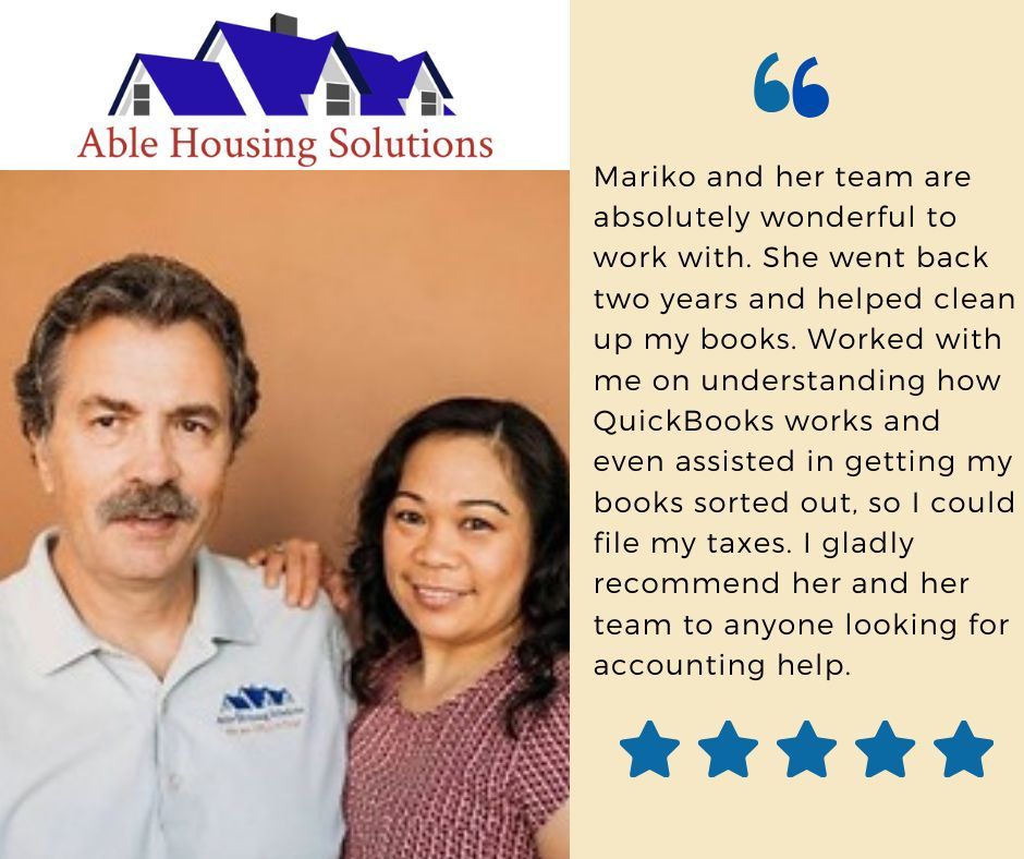 Client Review

buff.ly/3reAMVi

#accounting #quick #books #online #clientreview #review @ablehousingsolutions #advertisement #adv #minorityownedbusiness #smallbusiness #quickbooks #blackownedbusiness #asianownedbusiness