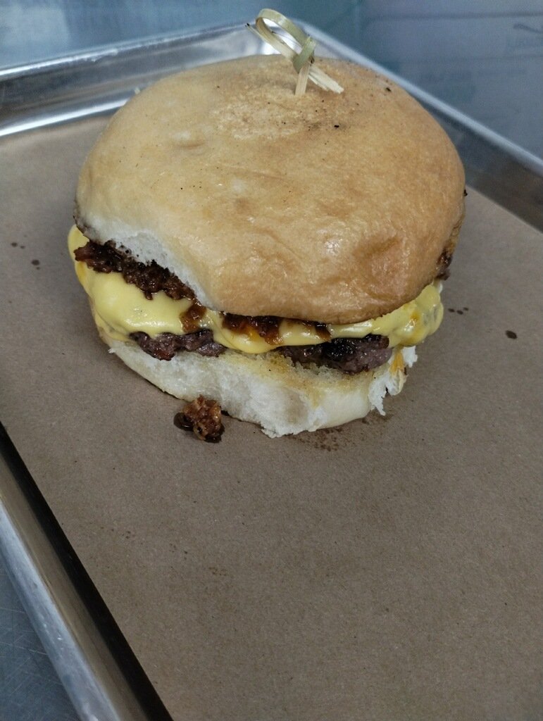 $5 Heim Burger at River location only today while they last. We over prepped based on the weather and we do everything fresh, so they have to go today. Only at #heimriver and only today 4/10