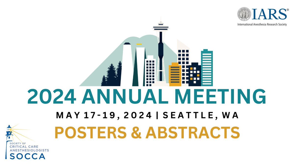 Don't miss out on the incredible Poster and Abstract presentations happenining during the 2024 SOCCA Annual Meeing NEXT MONTH in Seattle! Sign up today to join your colleagues at the Hyatt Regency Seattle: buff.ly/3TWcRW3