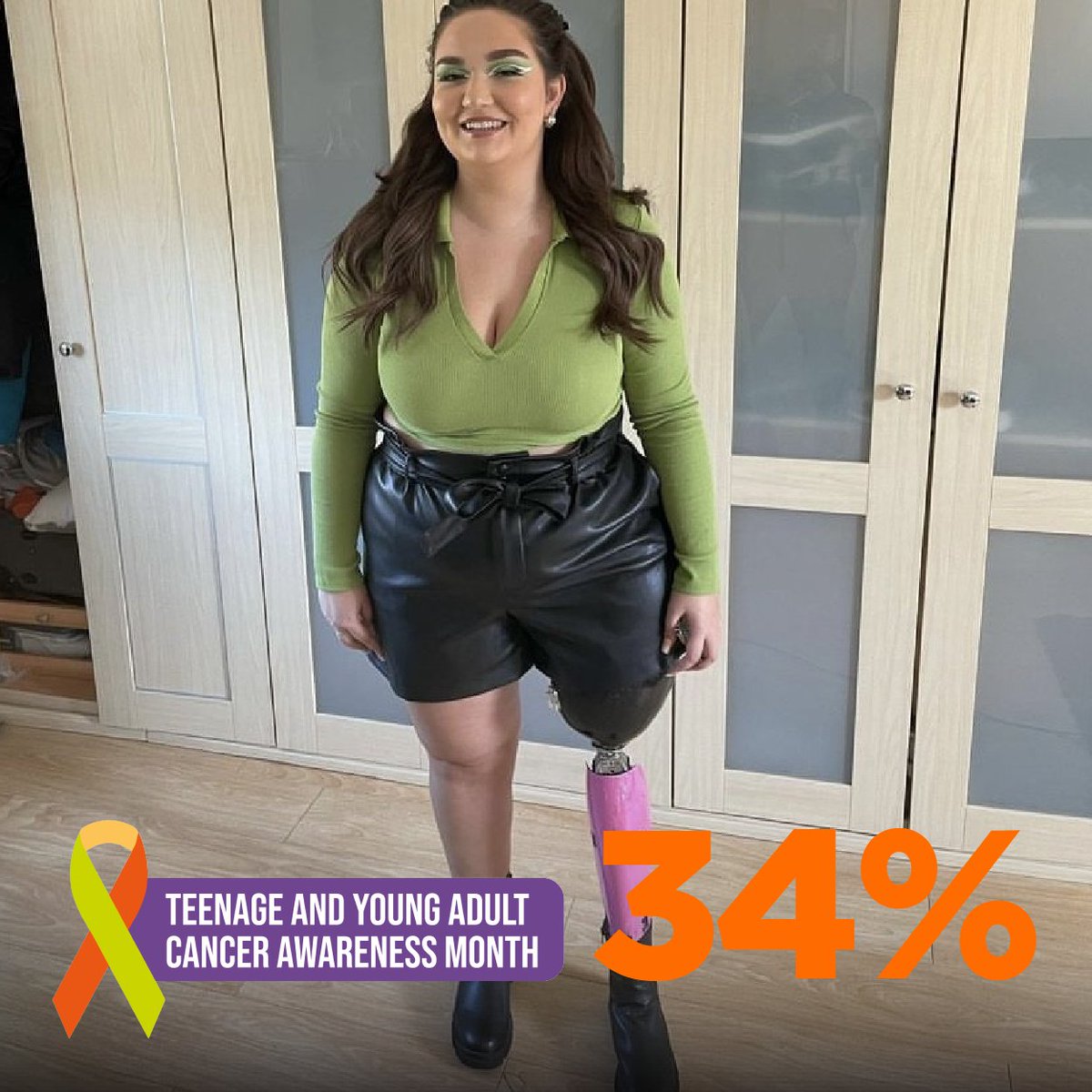 In the UK, 34% of osteosarcoma diagnoses between the ages of 15-19 are in females. It's our duty to ensure these patients are empowered to advocate for themselves and their wellbeing 🧡 Learn more: ow.ly/4QIs50R7BiH #TYACAM #TYACancer #Awareness #UntilTheresACure