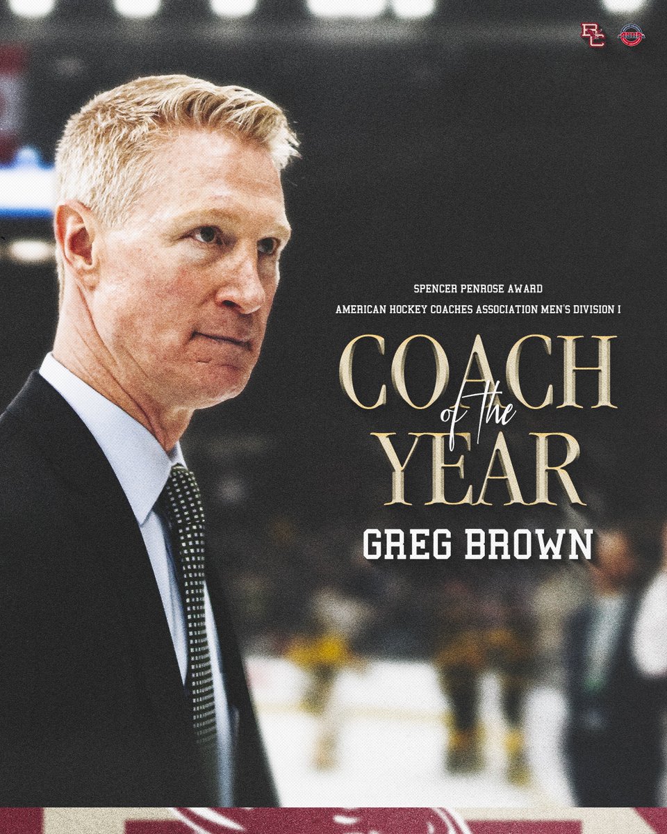 OFFICIAL: The Schiller Family Head Hockey Coach Greg Brown '90 named recipient of the Spencer Penrose Award as the AHCA Coach of the Year. Release ⤵️ 📝 bit.ly/24AHCAcoach