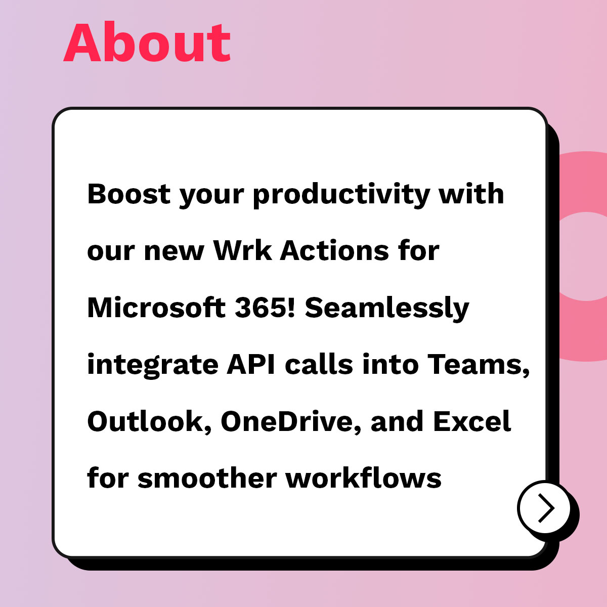 Unlock productivity with our latest Wrk Actions for Microsoft 365! Effortlessly integrate API calls into Teams, Outlook, OneDrive, and Excel for seamless workflows. Discover more now! 🚀 ⁠#instatech #tech #technology #innovation #techie