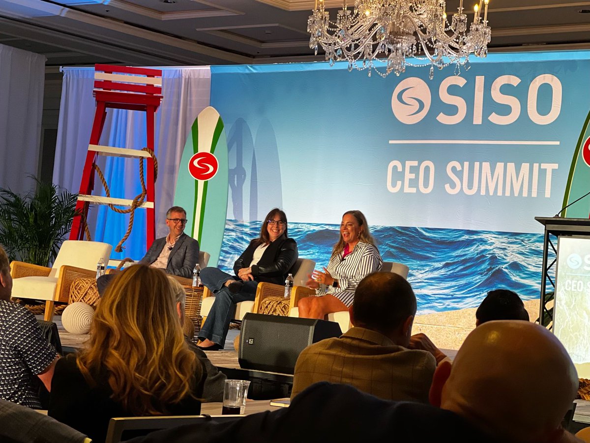 Nicole O'Leary, our SVP of Creative and Strategy was on stage at the SISO CEO Summit sharing real-life examples of using AI with our CROWDPulse system. Nicole was joined by our friends Mark Breslin and Yarrow Diamond from Informa. #eventprofs #eventtech #eventindustry