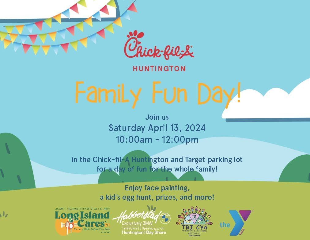 🎉 Join us and Chick-Fil-A in Huntington for a Family Fun Day April 13th, from 10:00 am to 12:00 pm! 📍 Location: Chick-Fil-A Huntington and Target parking lot 🎨 Activities: Face painting, prizes, and more! 🌟We will be there to provide information about our organization!