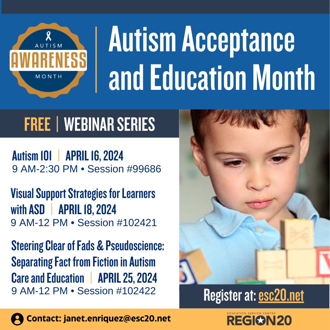 April is Autism Acceptance Month, and we're thrilled to announce a series of FREE online trainings dedicated to supporting learners with autism spectrum disorder (ASD)! Join us as we celebrate neurodiversity and promote inclusion.
