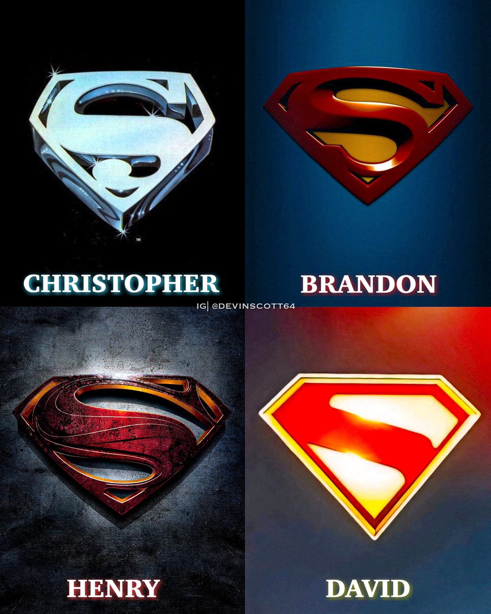 BlackMajikMan90's tweet photo. Which Superman emblem is your favorite? https://t.co/OuFGqrdTdC