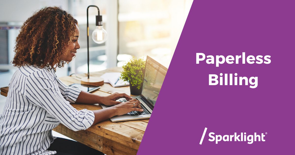 Paperless Billing makes it easy for customers to receive their statement as soon as it's available, right to their email inbox! Find out how to switch to Paperless Billing at sparklight.com/paperless. #PaperlessBilling #Convenience
