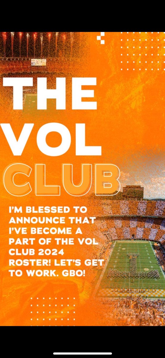 I’m excited to announce that I’ve become a part of @thevolclub 2024 roster! By joining as a member, you have access to exclusive merch, perks, and more! I look forward to the opportunity to play for Vol Nation! See you in Neyland! shop.thevolunteerclub.com/collections/me…