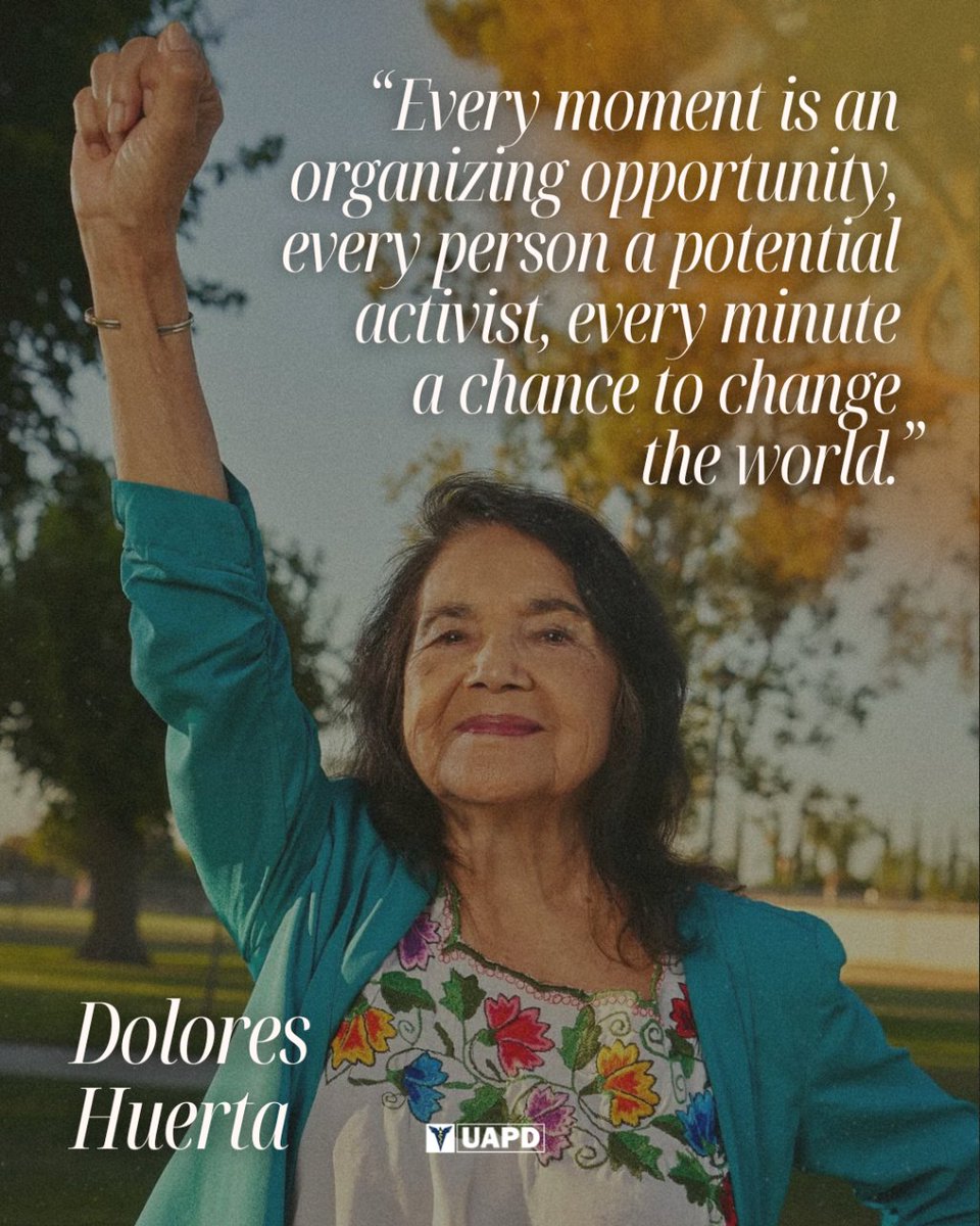 Happy birthday to #DoloresHuerta—a force for justice and a civil rights trailblazer ✊ Her influence extends well beyond her well-known advocacy for farmworkers. Not only is she a leader and an advocate for workers' rights—she also broke down barriers for women and immigrants.