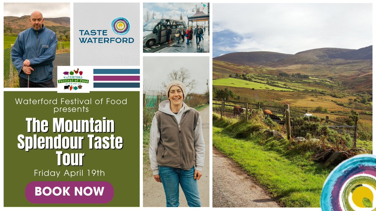🌟 Dive into this unique experience with @TasteWaterford @- The Mountain Splendour Taste Tour on April 19th, presented by @WdFoodFestival ⛰️ Explore Comeragh Mountains, meet local producers, and enjoy a delicious lunch!🍽️ 🎟️Book your tickets now tastewaterford.ie/experience/tou…