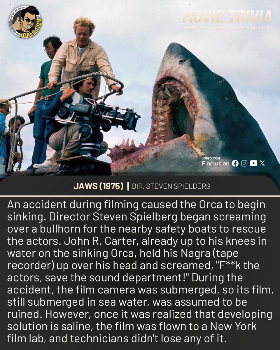 Movie Trivia: Jaws (1975) 🎥 #JoBloMovies #JoBloMovieNetwork #MovieTrivia #Jaws #Thriller