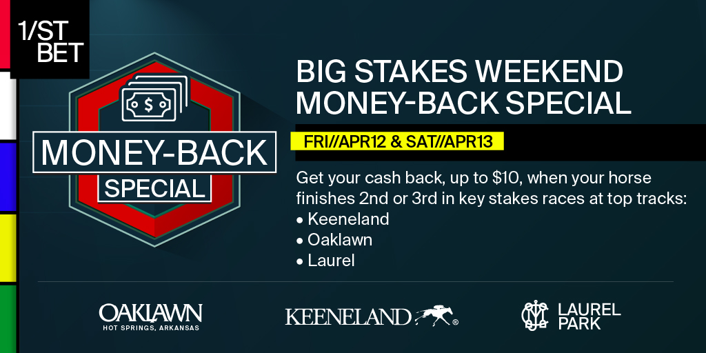 We couldn't decide on one so we're opening up our money-back special to all the hottest stakes races this weekend at Keeneland, Laurel and Oaklawn! 💸 Opt-in TODAY 👇 news.1st.com/promotion-land…