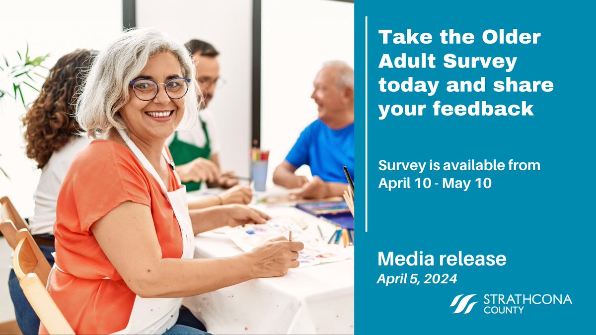 Share your thoughts about older adults' priorities and needs today! The Older Adults Engagement will shape the vision and recommendations for the future of healthy aging in Strathcona County. 👉Take the survey: bit.ly/3U1Edu1 👉More info: bit.ly/4auO2GP