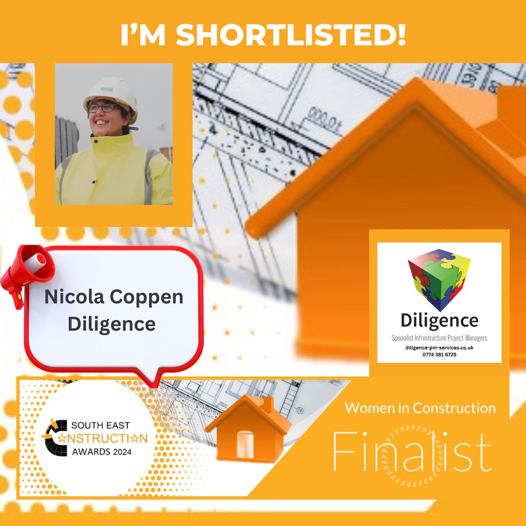 So happy to announce that I have been #shortlisted for the #womeninconstruction category of the @ConstructExpo #Awards being held at @Sandownpark on 1 May 2024!  Looking forward to this great #construction event & seeing everyone! #SECE2024 #SouthEast @DiligencePM @Roles4Goals