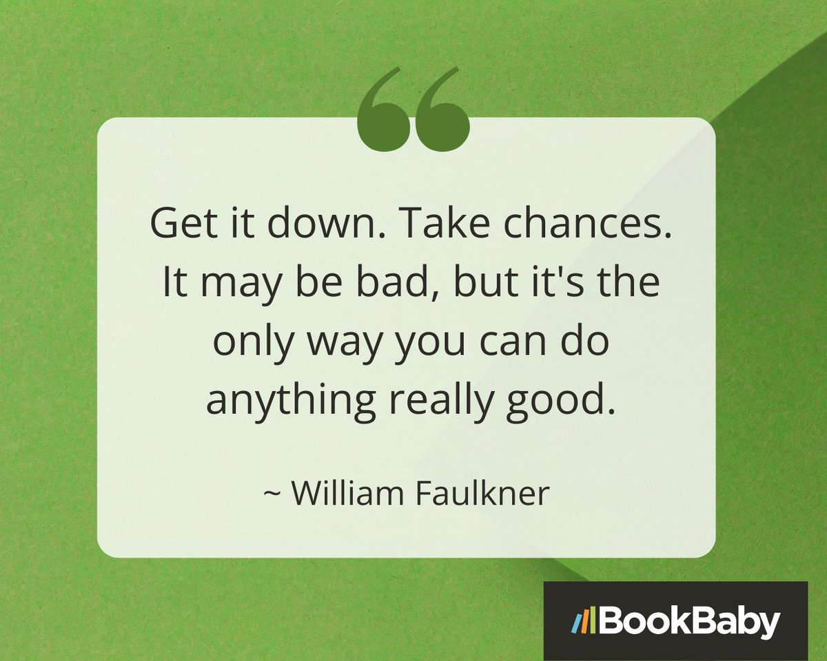 Don't let fear hold you back from creating something truly remarkable. ✨✍️ #Inspiration #WilliamFaulkner #TakeChances #SelfPublishing #FamousQuotes