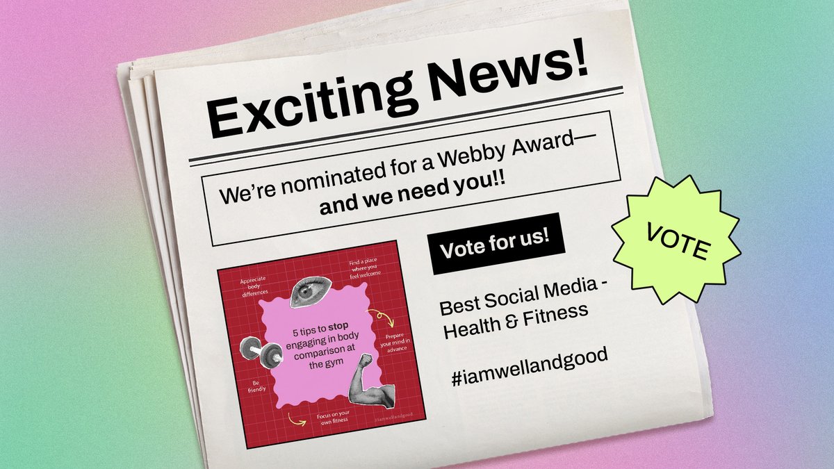 File under: BEST NEWS EVER!!! We're nominated for a Webby Award (a.k.a. the Oscars of the Internet)! 🎉 Tap the link to submit your vote and get us one step closer to winning Best Social Media - Health & Fitness 🗳️—> bit.ly/4aq1aNb