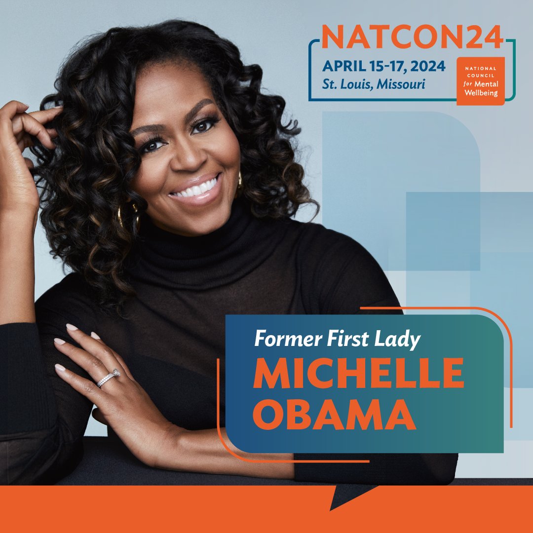 At #NatCon24, you'll hear from Former First Lady @MichelleObama, @IsabelWilkerson and 500+ speakers. Register before it's too late: bit.ly/4cQC6R0 #mentalhealthcare #substanceusecare