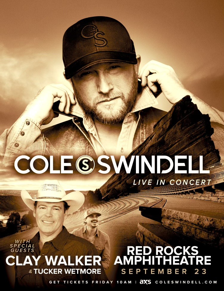 JUST ANNOUNCED! Catch Clay Walker at @RedRocksCO with @coleswindell and @TuckerWetmore in Morrison, CO on Monday, September 23rd. Use presale code 'ROCKS' for early access. Presale ends Thursday, April 11th. Tickets: axs.com/events/541539/…