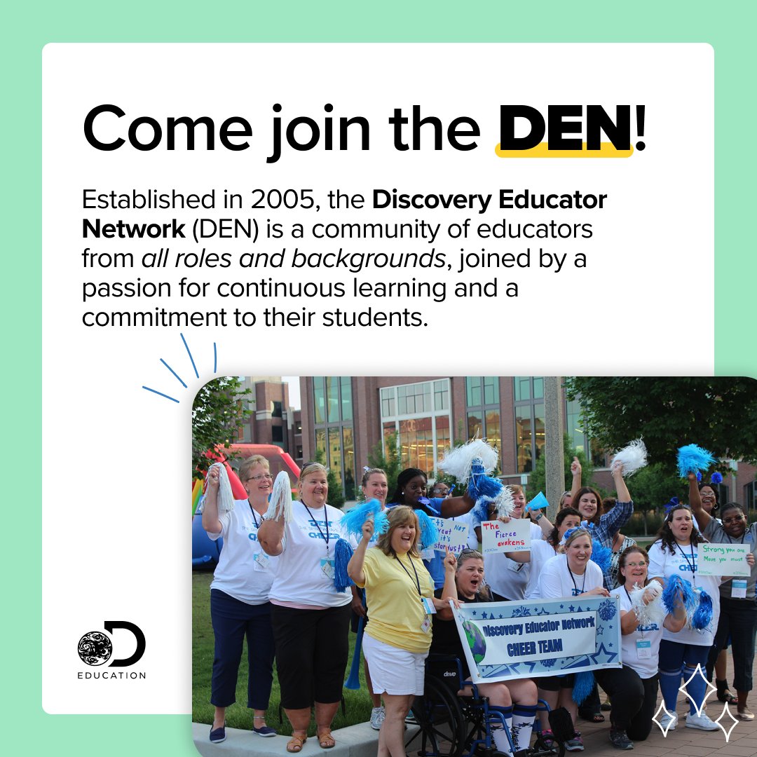 POV: You're a teacher looking to learn, share, and connect with an educator community. 

And starting today, the DEN is now open to ALL educators with access to one or more DE products! Learn more – discoveryeducation.com/community/