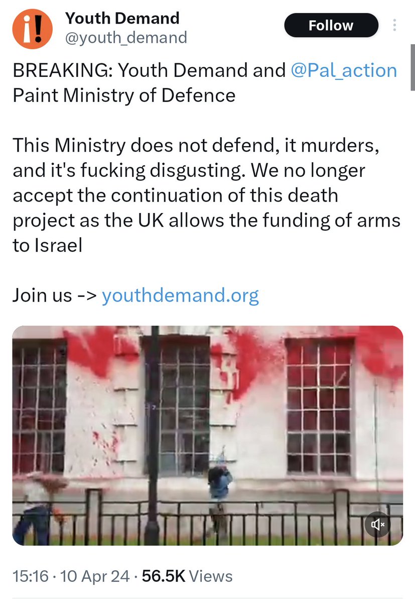 I won't repost their tweet as it implies that by sharing it people agree with them. Remarkable resemblance to Just Stop Oil, not only logo colours but they also state the same anti oil/gas in their bio. Hopefully they pick a 'wrong' target soon and a MOD plod landshark gets a nip