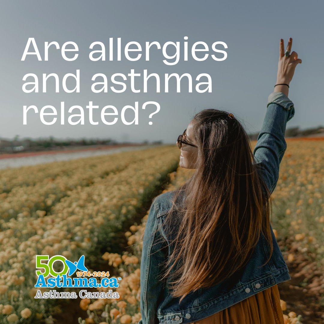 #Allergies and #asthma are related conditions linked by a common airway. An #allergicreaction in the lungs can develop into asthma, so it’s important to immediately address the #symptoms to control both conditions. asthma.ca/get-help/aller…