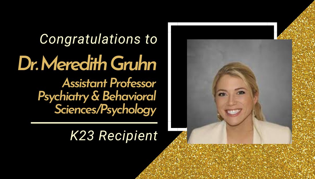 Congratulations to Dr. @MeredithGruhn, Assistant Professor of Psychiatry & Behavioral Sciences/Psychology @VUMCPsych on her K23 from @NIMHgov: The Impact of Adversity on Neurobiological and Psychosocial Dimensions of the Stress Response System. @VUMChealth #EFSkudos