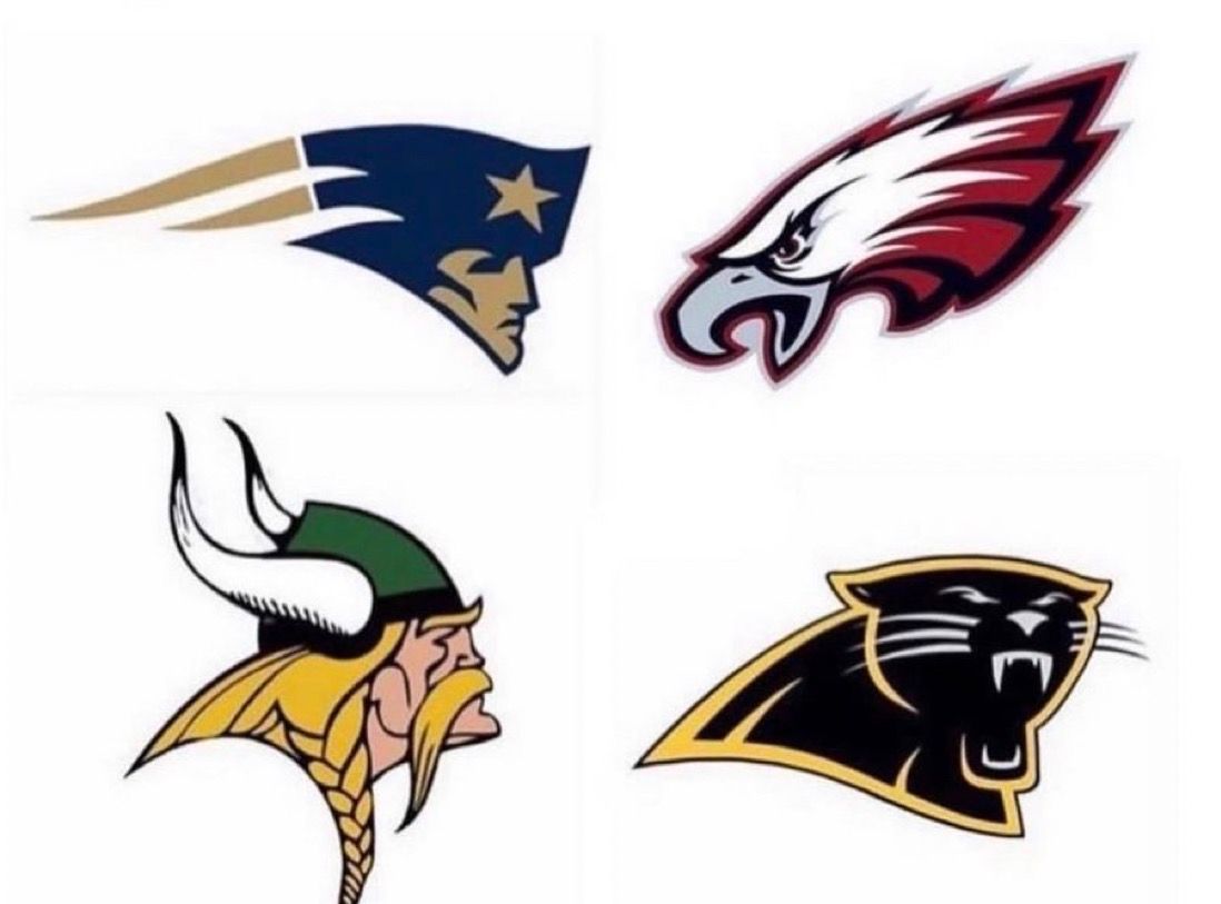 We all know that one high school who just straight up uses an NFL logo