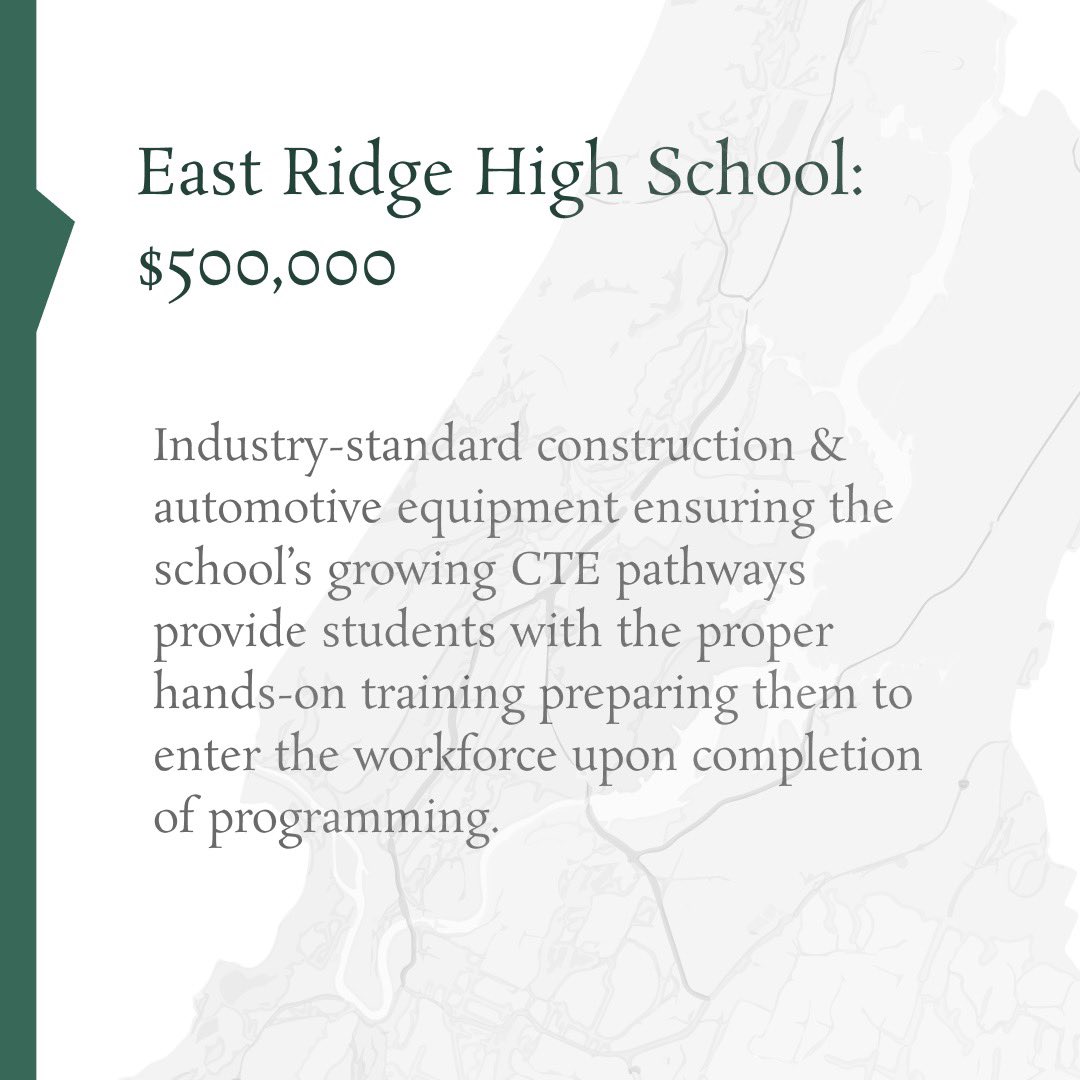 Two weeks ago, Mayor Wamp announced bold investments into Career &amp; Technical Education in Hamilton County. 

Today, we brought forward a proposal that will fund capital improvements to four different programs, affecting six public schools, &amp; 20 different CTE pathways. 

The