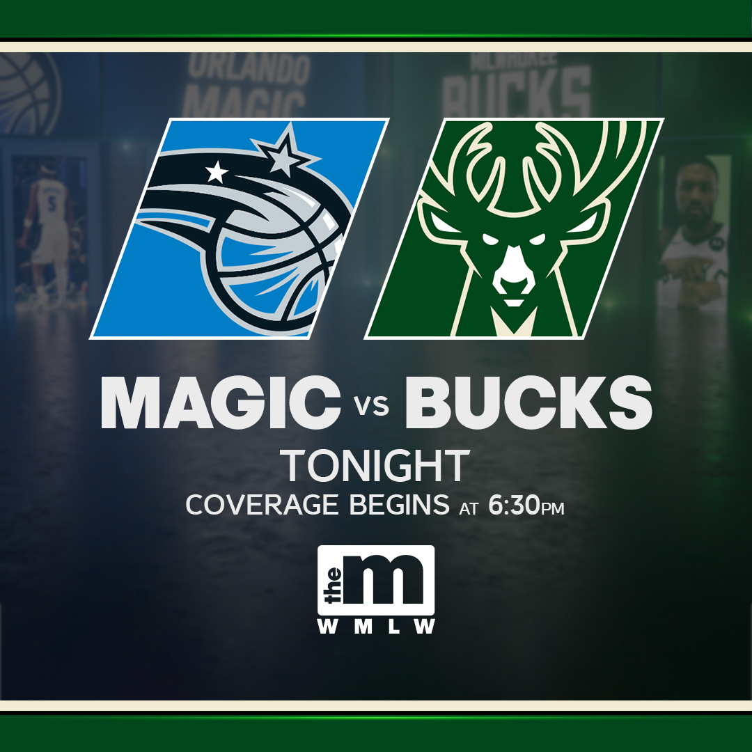 The @Bucks seek to solidify their #2 spot in the Eastern Conference against the @OrlandoMagic TONIGHT! 🦌 Coverage begins at 6:30 on The M! 🏀 That's 49.1 HD / 58.3 SD with an antenna, 7 on Spectrum and 49 on DirecTV or Dish. Check WMLW.com for more! #FearTheDeer