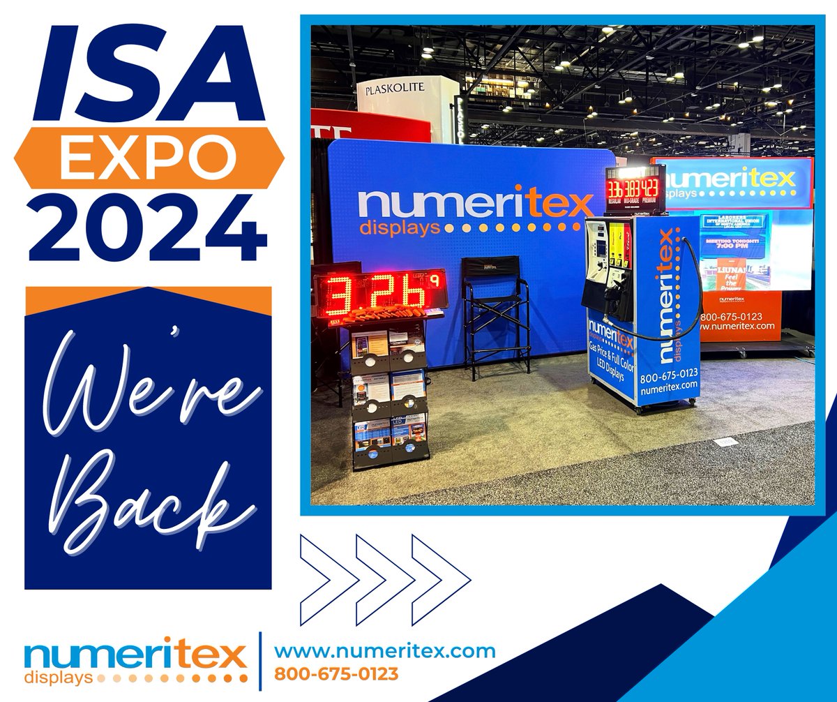 NumeritexDisp's tweet image. We are thrilled to be at the International Sign Association (ISA) in Orlando, FL. Be sure to stop by Booth #1259.

#Gas #LEDSIGN #ISA