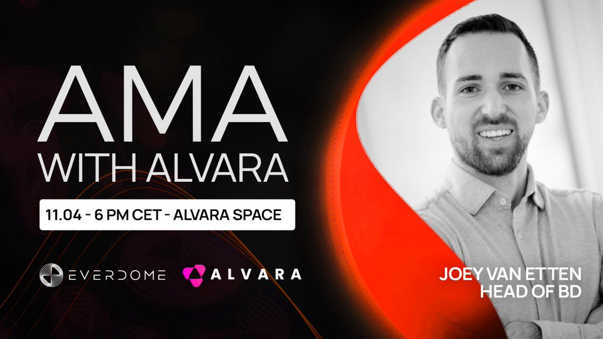 Exclusive AMA in Everdome's metaverse with @AlvaraProtocol is 24 hours away.📣 Prepare your questions for interactive answers from Alvara's Head of BD. 🙋‍♂️ 📅 Apr 11 - 6pm CET in Alvara’s metaverse space👇 everdome.io/events/0xfde3d… #ImagineTheMetaverseDifferently