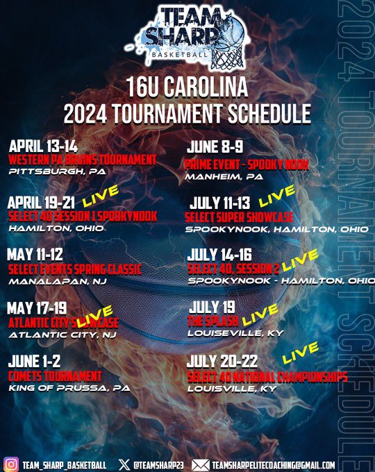 So excited for the 2024 AAU season! I will be playing with my new team - Team Sharp 16U Carolina! It’s going to be a lot of fun!