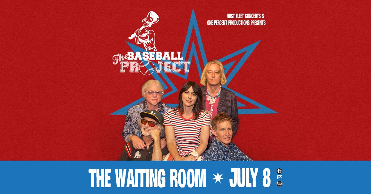 JUST ANNOUNCED! The Baseball Project ft. Peter Buck, Scott McCaughey, Mike Mills, Linda Pitmon, and Steve Wynn at The Waiting Room on July 8th TICKETS on sale Friday at 10AM!