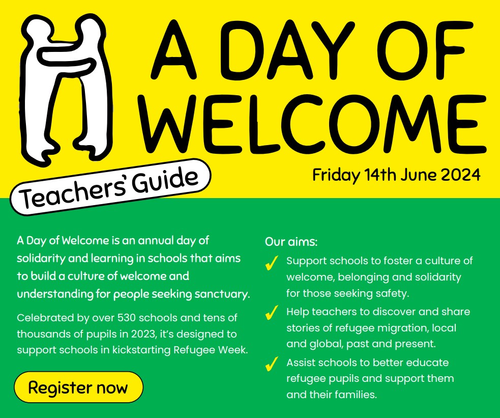 @Asylum_Speakers We're just putting the finishing touches to this year's teacher guide for A Day of Welcome 🧡 So many exciting live events & teaching resources to support you to build a culture of welcome for refugees & asylum seekers! All will be revealed on 23.04: shorturl.at/knqOR