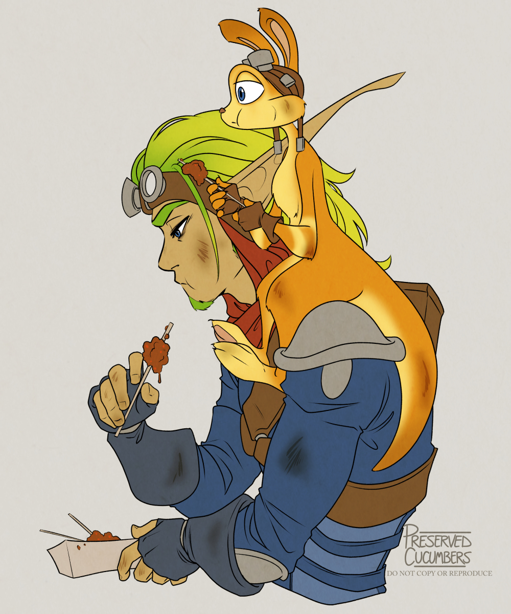 Street food snacks between missions (Jak and Daxter)