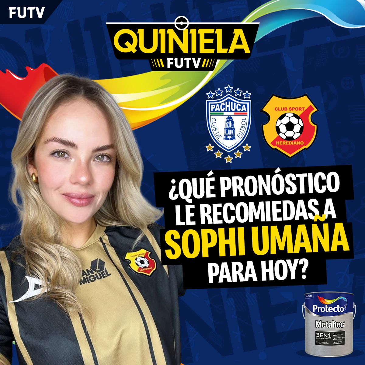 ¿Cuál marcador le recomiendas a Sophi? Dejá tu pronóstico para el comodín Pachuca vs Herediano de la #QuinielaFUTV 📝😱

🔗 quiniela.futvcr.com